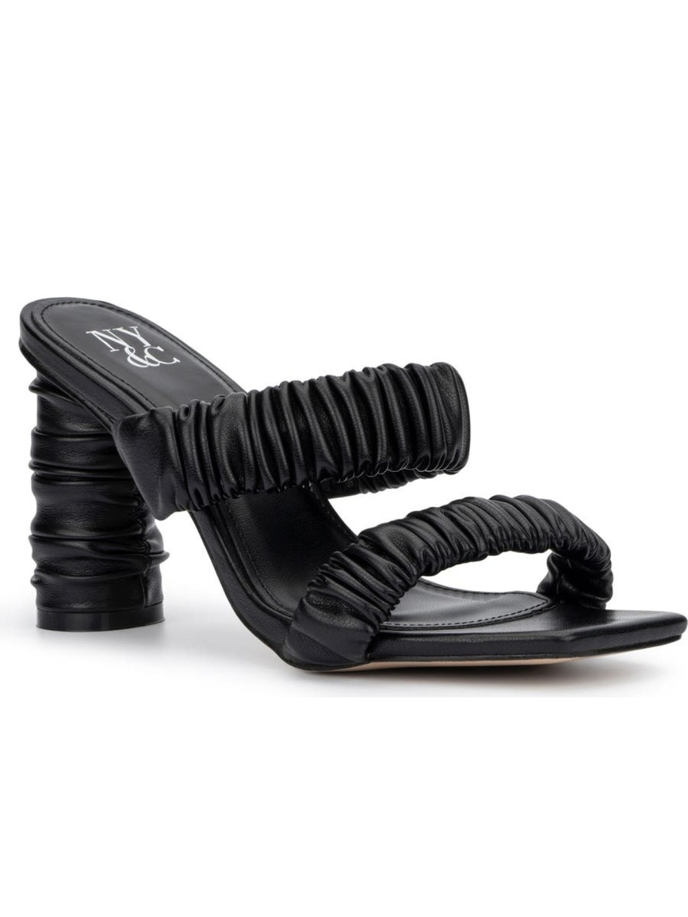 NEW YORK AND COMPANY Faina Ruched Strap Sandal